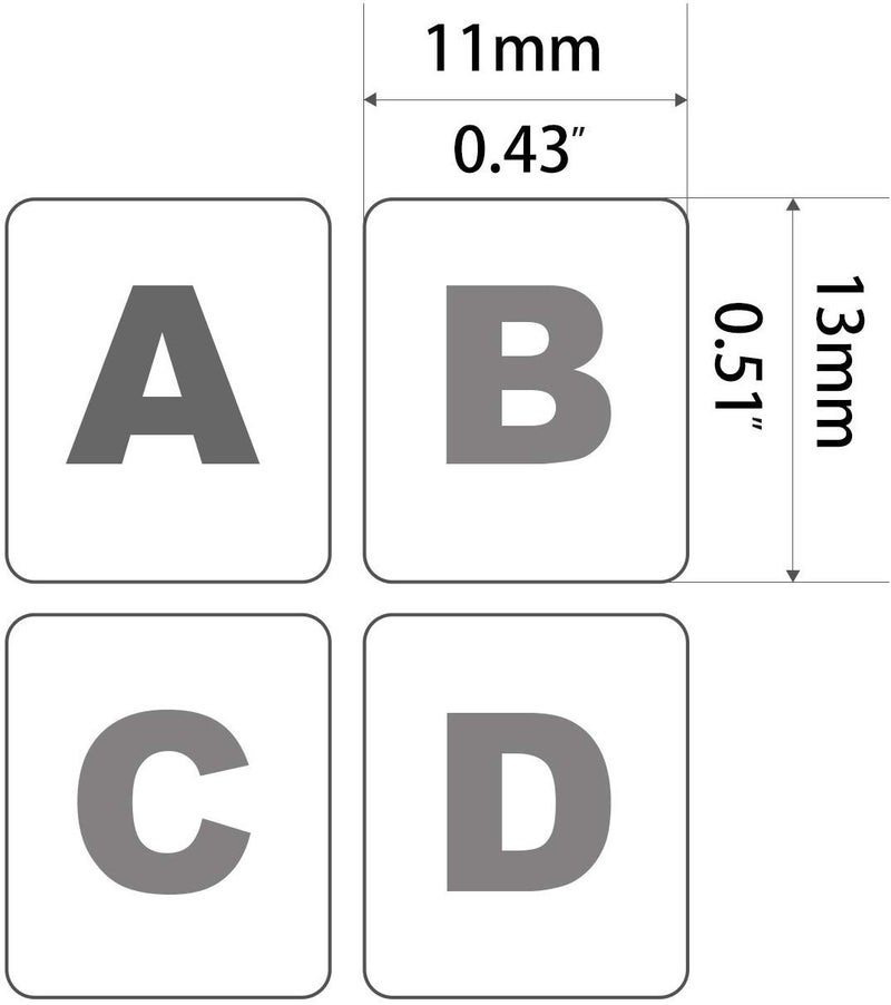 FFORITO Compatibility: Universal Type Keyboard Stickers, Designed for All Kinds of Desktop Keyboards, Laptop Keyboards. - Image 5